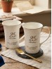 Porcelain 25 Anniversary Mug , Set of 2 With Gift Box